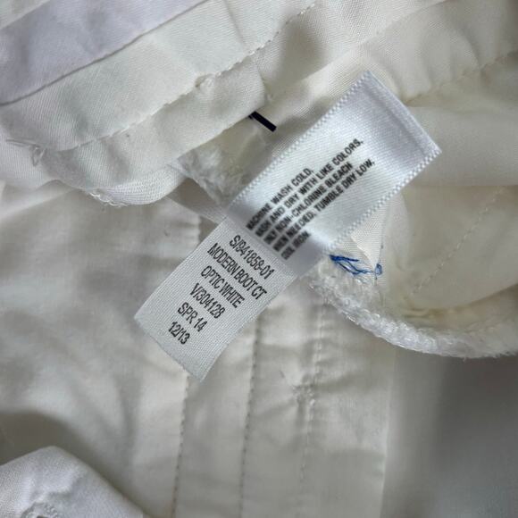 Gap Modern Boot Cut Mid Rise White Cotton Pants Size 12 Ankle Length Coastal Y2K - Picture 4 of 9